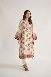 DC-0463 BEIGE EMBROIDERED KURTA